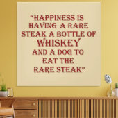 Whiskey citeert grappige drink gezegden canvas afdruk (Insitu (Woonkamer))