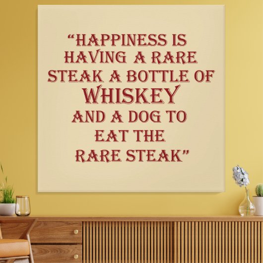 Whiskey citeert grappige drink gezegden canvas afdruk (Insitu (Woonkamer))