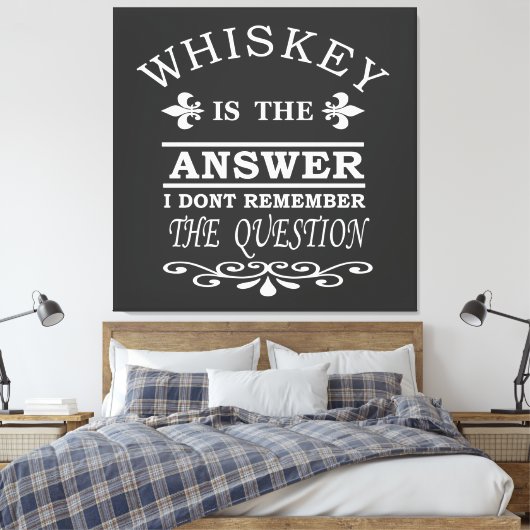 Whiskey citeert grappige drink gezegden canvas afdruk (Insitu (Slaapkamer))