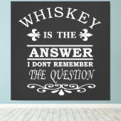 Whiskey citeert grappige drink gezegden canvas afdruk (Insitu (Houten vloer))