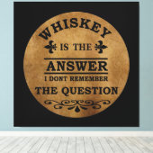 Whiskey citeert grappige drink gezegden canvas afdruk (Insitu (Houten vloer))