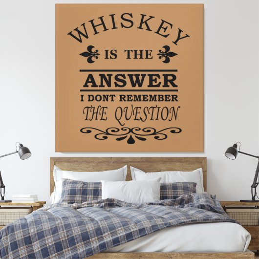 Whiskey citeert grappige drink gezegden canvas afdruk (Insitu (Slaapkamer))