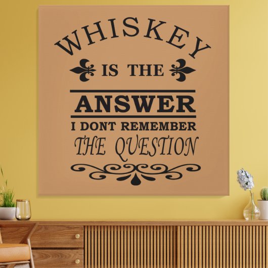 Whiskey citeert grappige drink gezegden canvas afdruk (Insitu (Woonkamer))