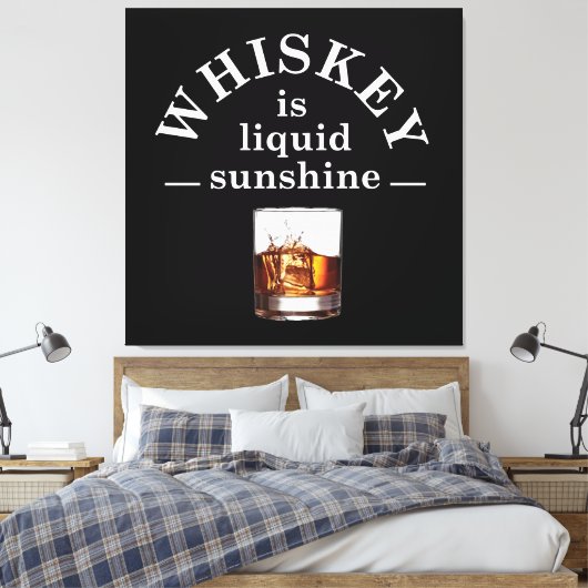 Whiskey citeert grappige drink gezegden canvas afdruk (Insitu (Slaapkamer))
