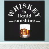 Whiskey citeert grappige drink gezegden canvas afdruk (Insitu (Houten vloer))