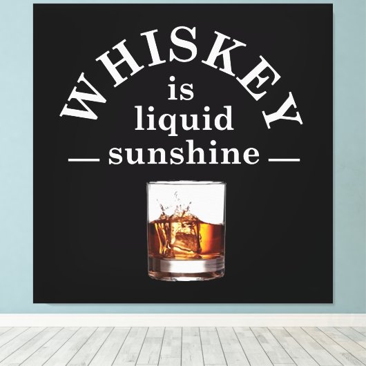 Whiskey citeert grappige drink gezegden canvas afdruk (Insitu (Houten vloer))