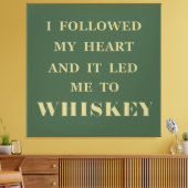 Whiskey citeert grappige drink gezegden canvas afdruk (Insitu (Woonkamer))