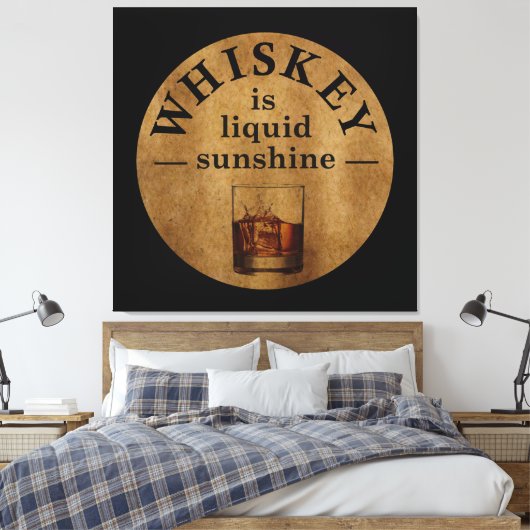 Whiskey citeert grappige drink gezegden canvas afdruk (Insitu (Slaapkamer))