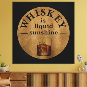 Whiskey citeert grappige drink gezegden canvas afdruk