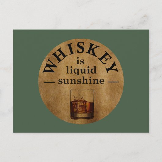 Whiskey citeert grappige drink gezegden feestdagenkaart (Voorkant)