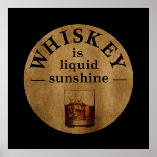 Whiskey citeert grappige drink gezegden poster