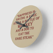 Whiskey citeert grappige drink gezegden ronde klok (Hoek)