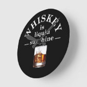 Whiskey citeert grappige drink gezegden ronde klok (Hoek)