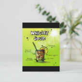 Whiskey Cocktail Recept Briefkaart (Staand voorkant)
