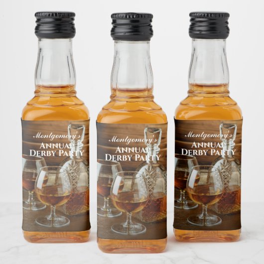 Whiskey Decanter Derby Party Mini Likeurfles Etiket (Flessen)