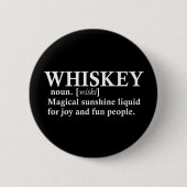 Whiskey definitie grappige alcohol gezegden gesche ronde button 5,7 cm (Voorkant)