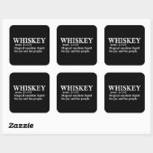 Whiskey definitie grappige alcohol gezegden gesche vierkante sticker (Vel)