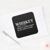 Whiskey definitie grappige alcohol gezegden gesche vierkante sticker (Envelop)