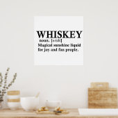 Whiskey definitie grappige alcohol uitspraken poster (Keuken)