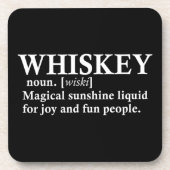 Whiskey definitie grappige drink citaten bier onderzetter (Voorkant)