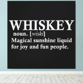 Whiskey definitie grappige drink citaten canvas afdruk (Insitu (Houten vloer))
