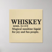 Whiskey definitie grappige drink citaten canvas afdruk (Voorkant)
