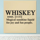Whiskey definitie grappige drink citaten canvas afdruk (Insitu (Houten vloer))