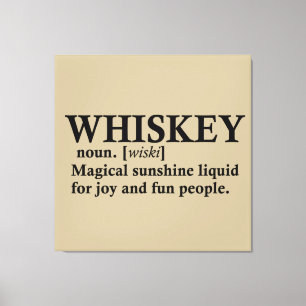 Whiskey definitie grappige drink citaten canvas afdruk