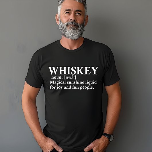 Whiskey definitie grappige drink citaten t-shirt