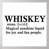Whiskey definition grappige alcohol gezegden poster (Voorkant)