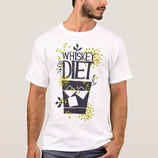 Whiskey Diet Alcohol Lover Funny Humor T-shirt (Voorkant)