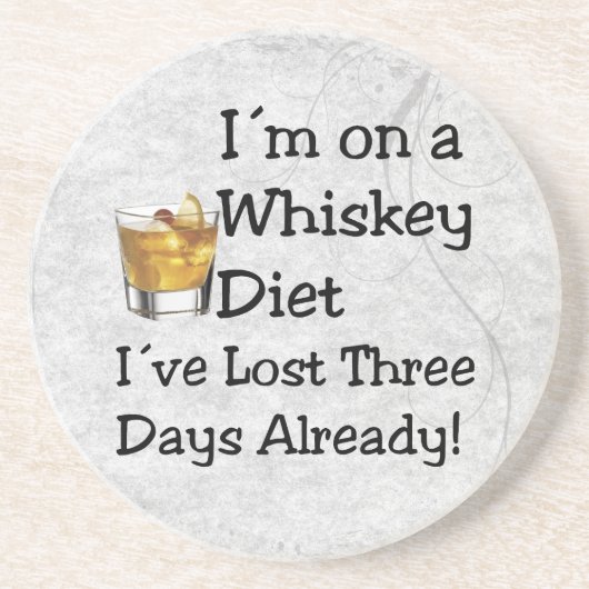 Whiskey Diet Zandsteen Onderzetter (Voorkant)