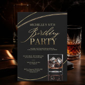 Whiskey Dinner Cocktail Party Modern 50ste Verjaar Kaart