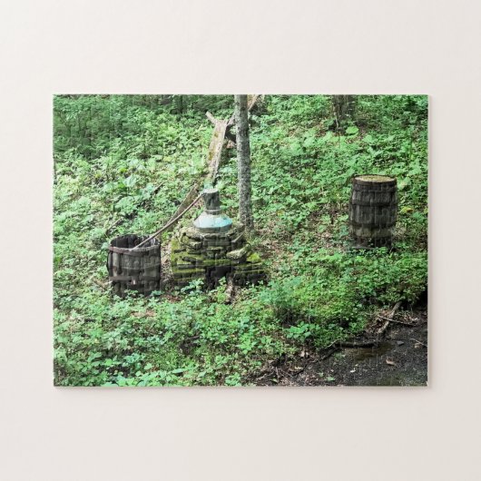 Whiskey-distilleerderij bij Mabry Mill, VA Legpuzzel (Horizontaal)