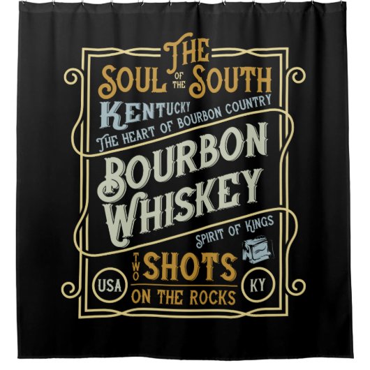 Whiskey Douchegordijn (Voorkant)