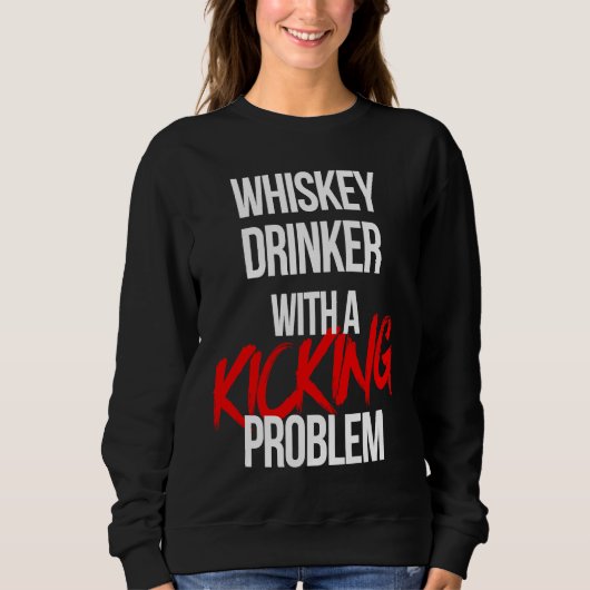 Whiskey Drinker Met een Trapprobleem Karate Wor Trui (Voorkant)