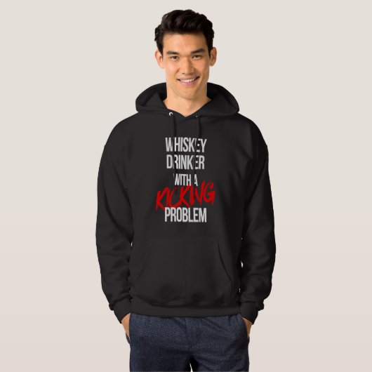 Whiskey Drinker With a Kicking Problem  Karate Wor Hoodie (Voorkant volledig)