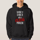 Whiskey Drinker With a Kicking Problem  Karate Wor Hoodie (Voorkant)