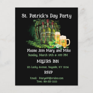 Whiskey en bier St. Patrick's Day Party Flyer