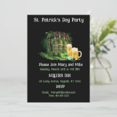 Whiskey en bier St. Patrick's Day Party Kaart (Staand voorkant)