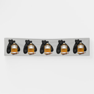 Whiskey en Cigar Herhalen Birthday Banner