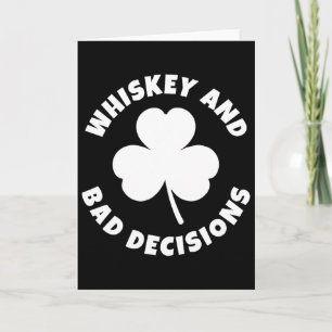 Whiskey En D Beslissingen Grappige St. Patrick's D Kaart