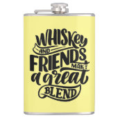 Whiskey en Friends Heupfles (Voorkant)