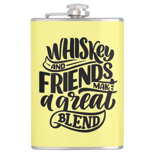 Whiskey en Friends Heupfles (Voorkant)