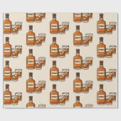 Whiskey En Glazen Cadeaupapier (Vlak)