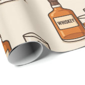 Whiskey En Glazen Cadeaupapier (Rol Hoek)