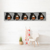 Whiskey en sigaar herhalings verjaardagsbanner spandoek (Insitu)