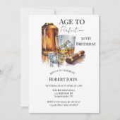 Whiskey en sigaar mannen 50ste verjaardagsfeest kaart (Voorkant)