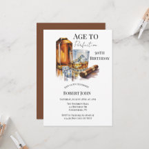 Whiskey en sigaar mannen 50ste verjaardagsfeest