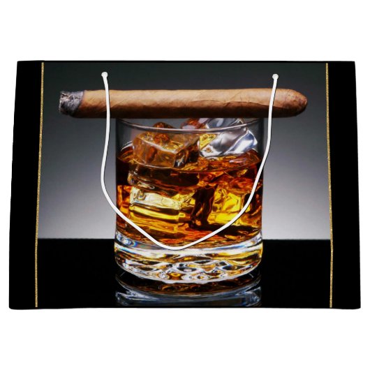 Whiskey en sigaar Mans Black Gold Classy Groot Cadeauzakje (Voorkant)